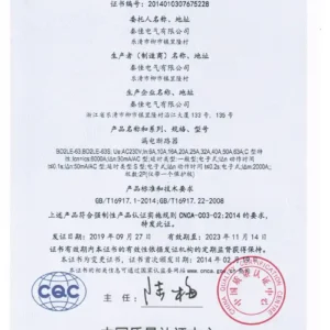 Qinjia-BD2LE-63-Certificate