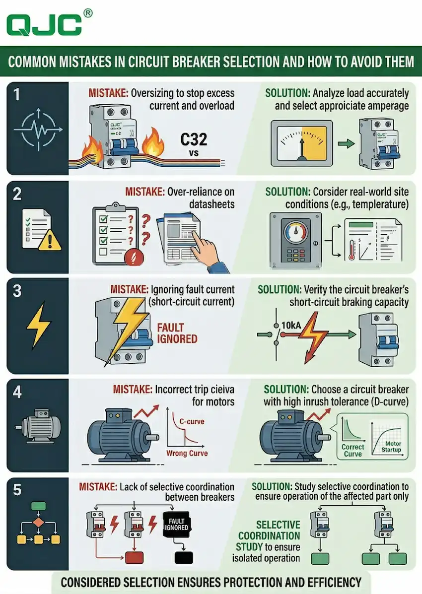 Common Mistakes When Selecting a Circuit Breaker and How to Avoid Them: