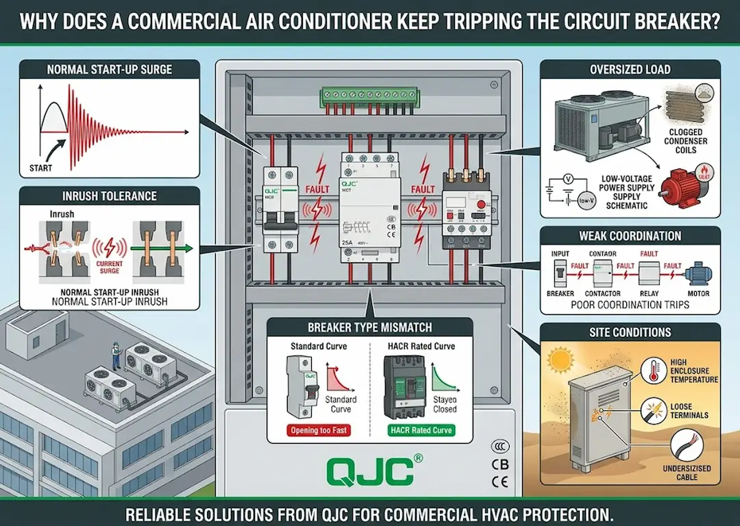 Why Does a Commercial Air Conditioner Keep Tripping the Circuit Breaker