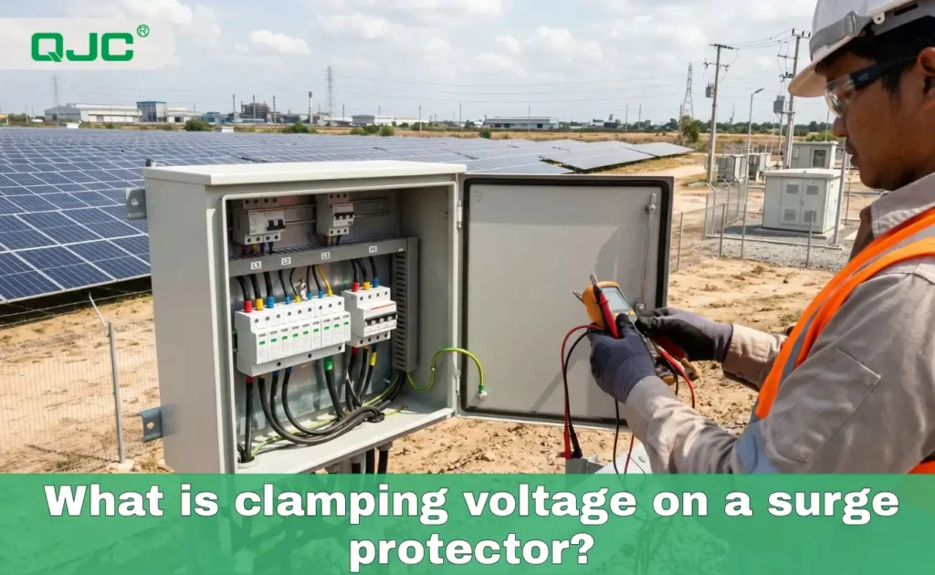 What is clamping voltage on a surge protector in AC/DC?